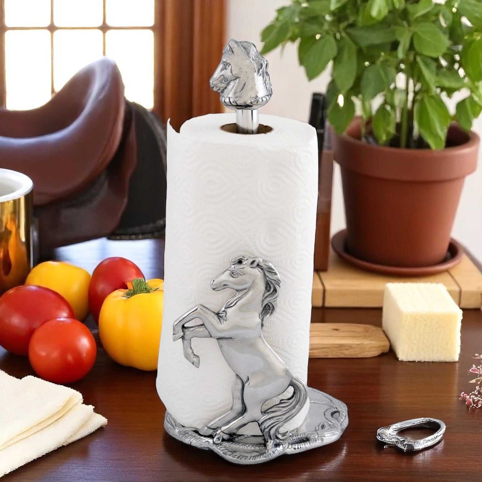 Arthur Court Equestrian Horse Paper Towel Holder