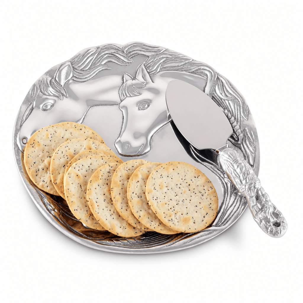 Arthur Court Equestrian Horse Plate with Server