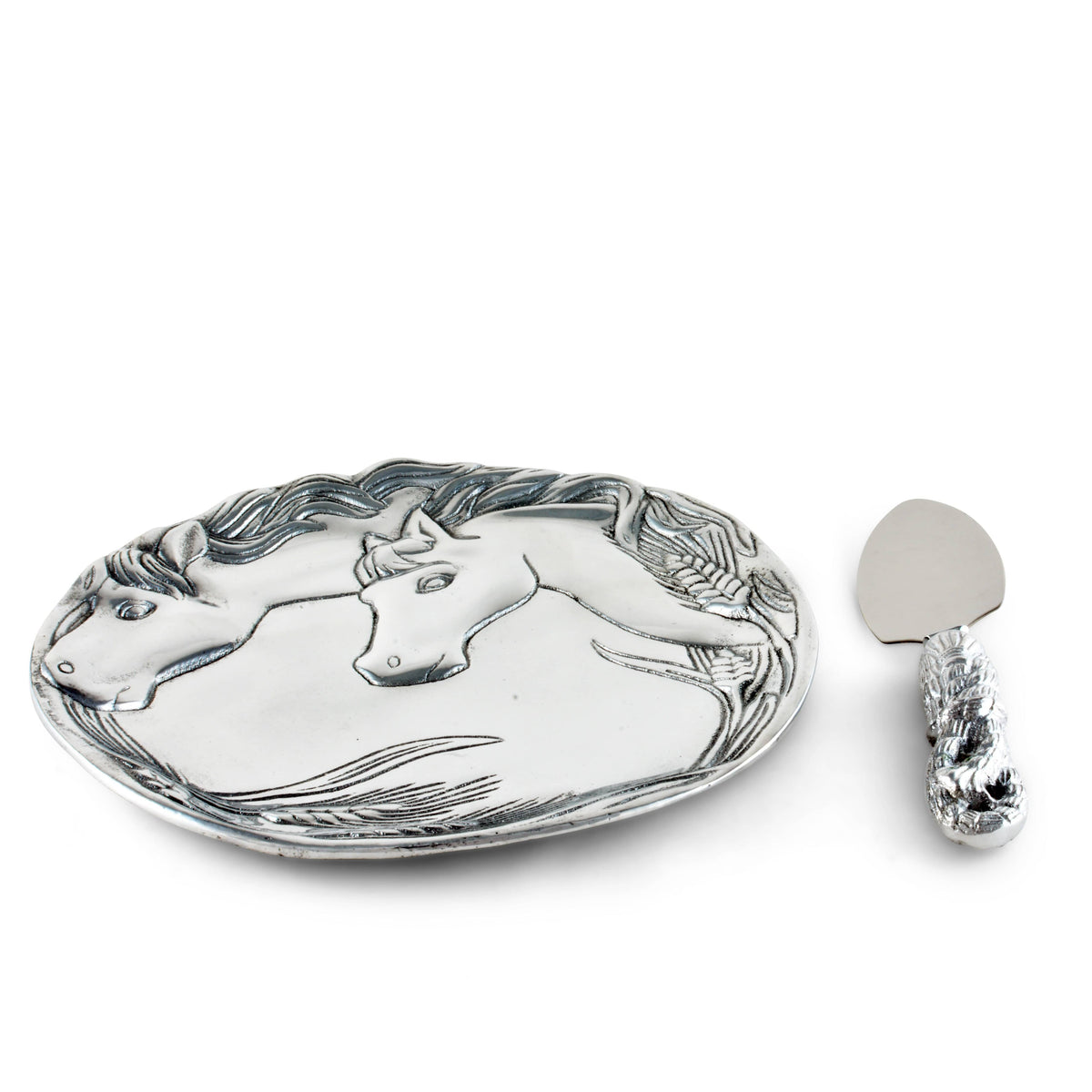 Arthur Court Equestrian Horse Plate with Server