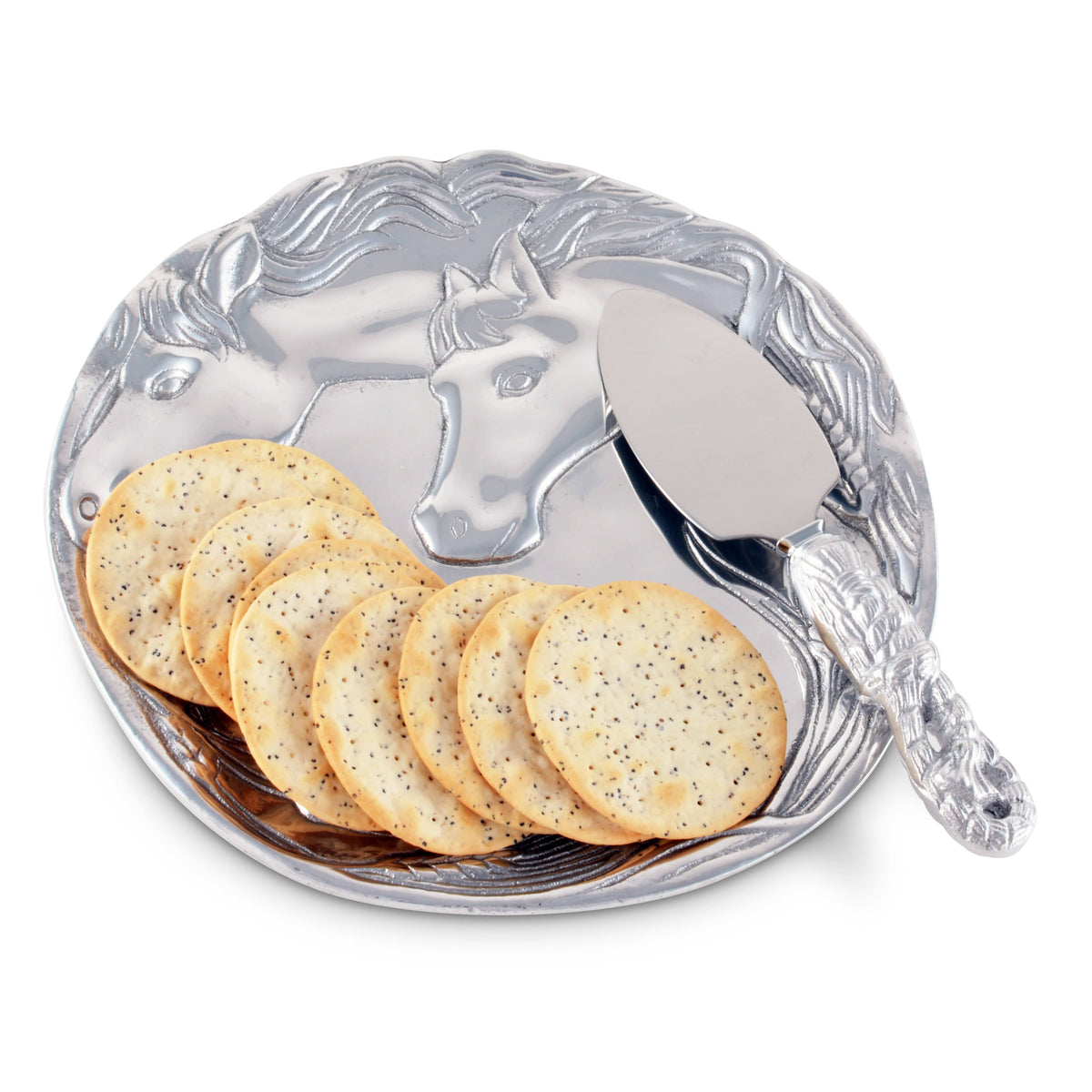 Arthur Court Equestrian Horse Plate with Server