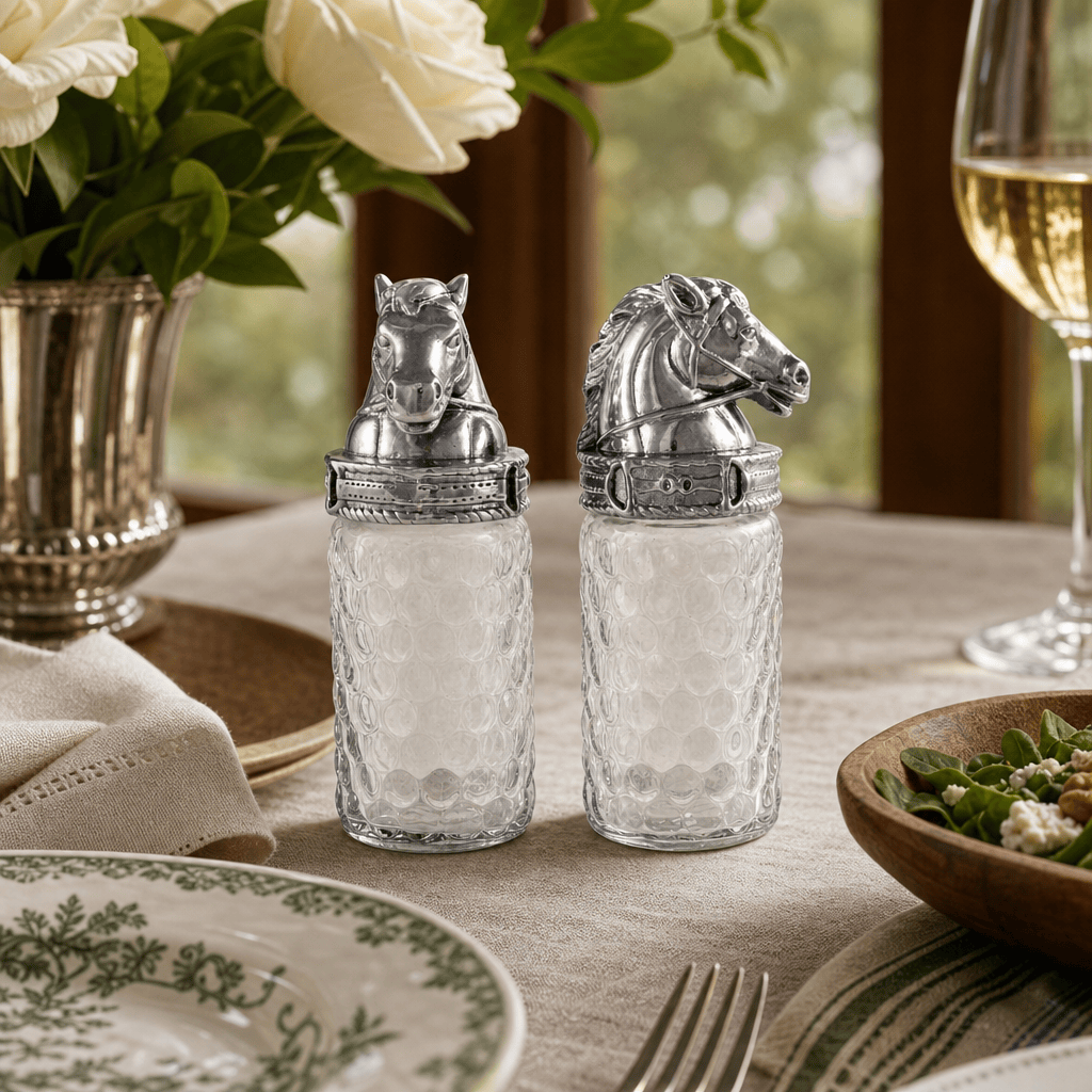 Arthur Court Equestrian Horse Salt and Pepper Set