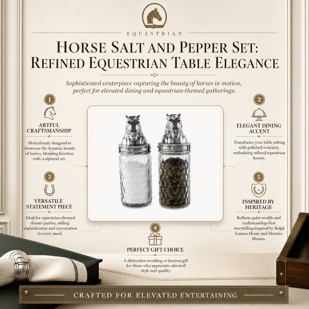 Arthur Court Equestrian Horse Salt and Pepper Set