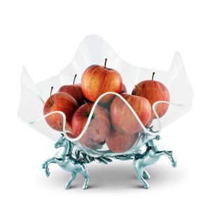 Arthur Court Equestrian Horse Stand Acrylic Bowl 11