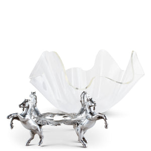 Arthur Court Equestrian Horse Stand Acrylic Bowl 11