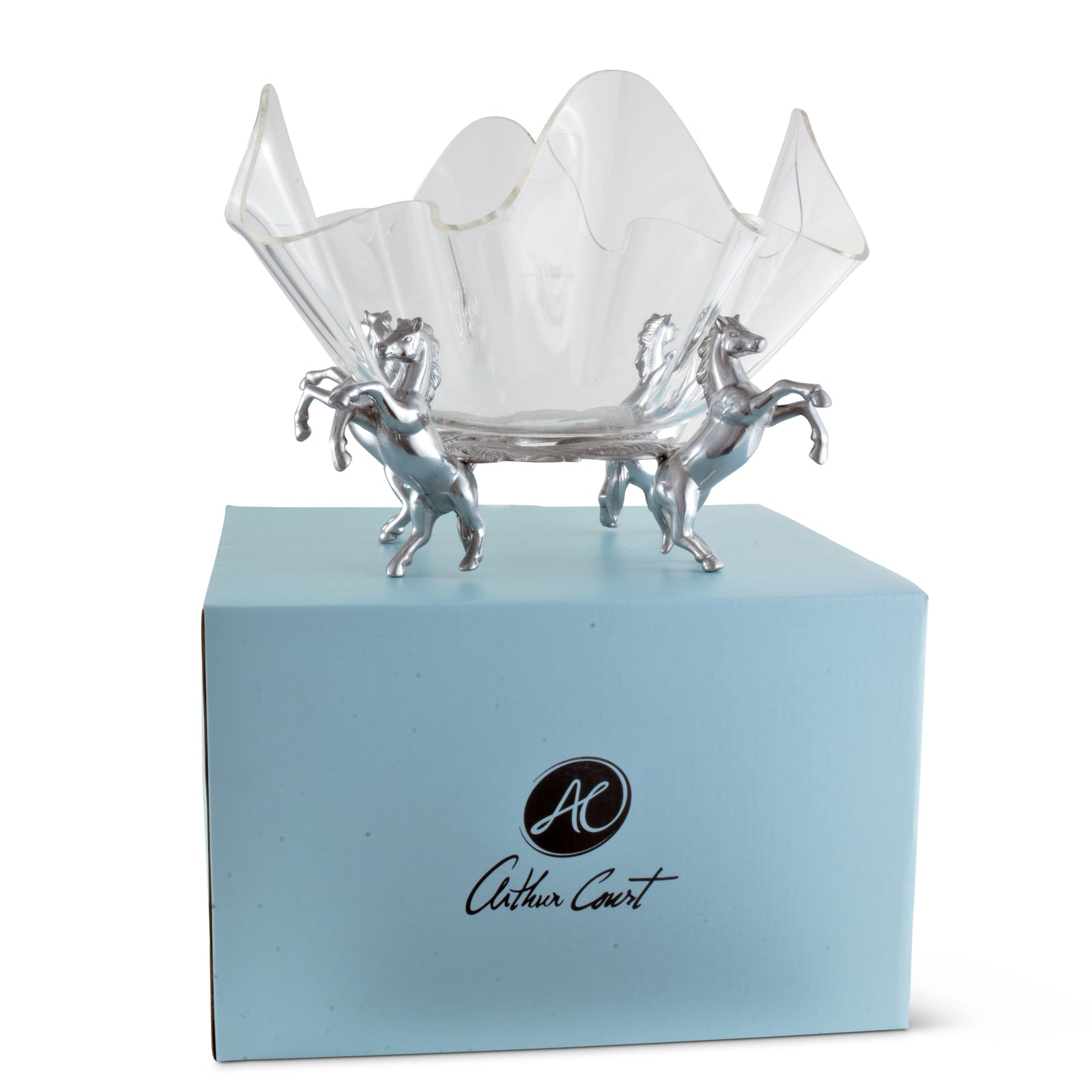 Arthur Court Equestrian Horse Stand Acrylic Bowl 11