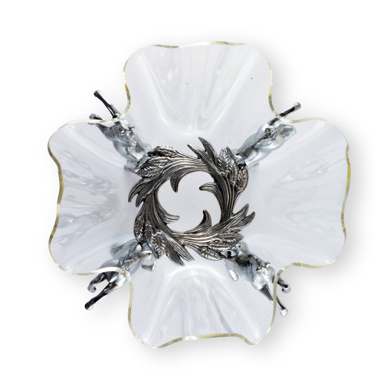 Arthur Court Equestrian Horse Stand Acrylic Bowl 11