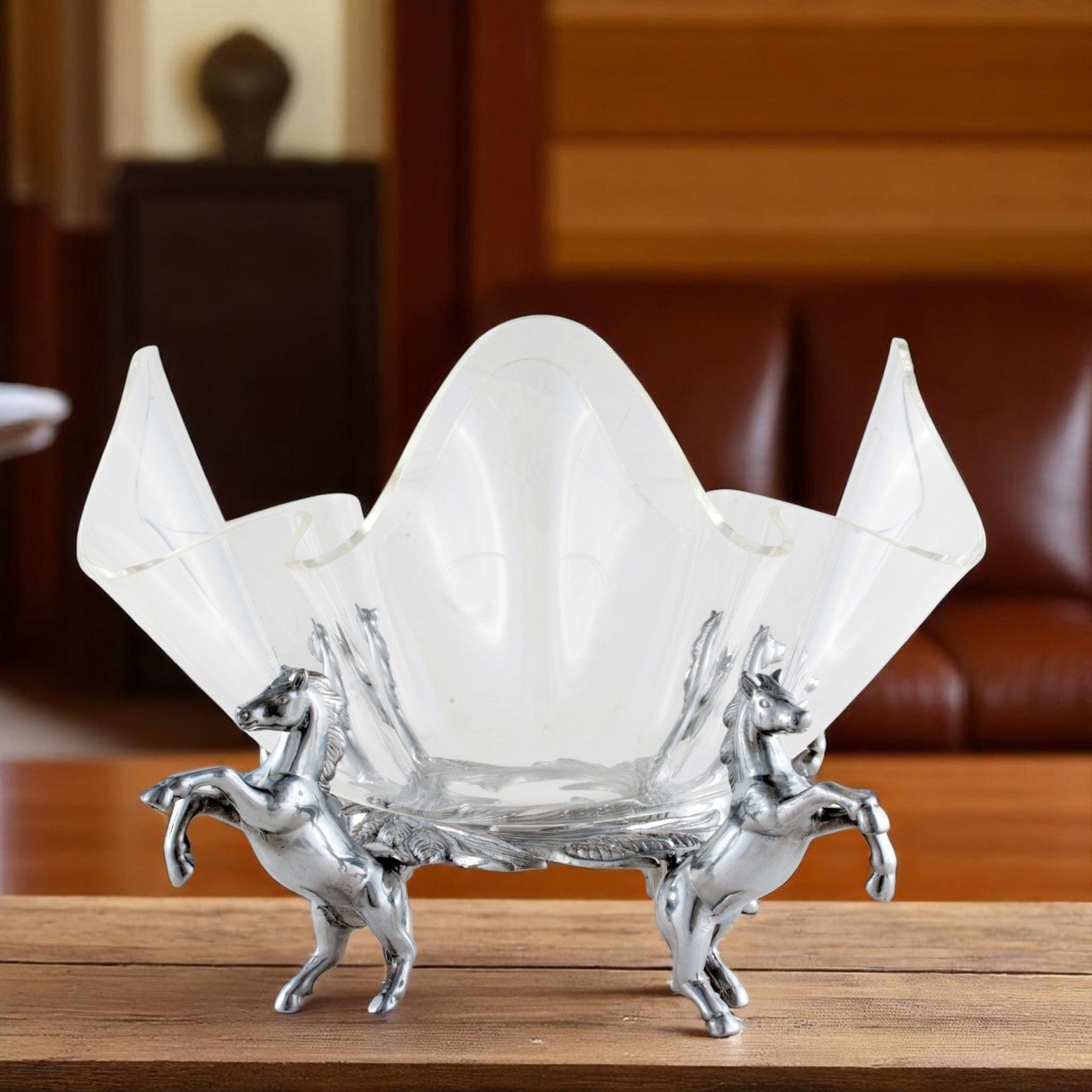 Arthur Court Equestrian Horse Stand Acrylic Bowl 11