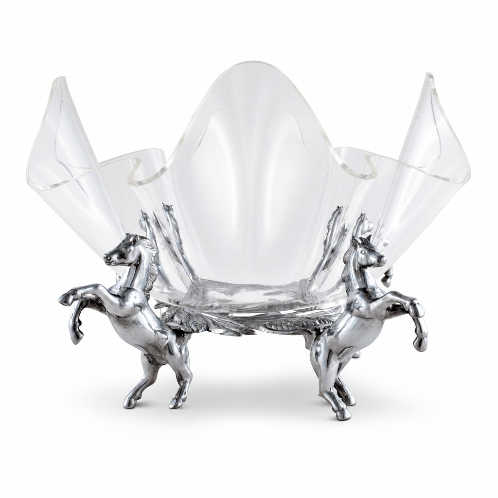 Arthur Court Equestrian Horse Stand Acrylic Bowl 11
