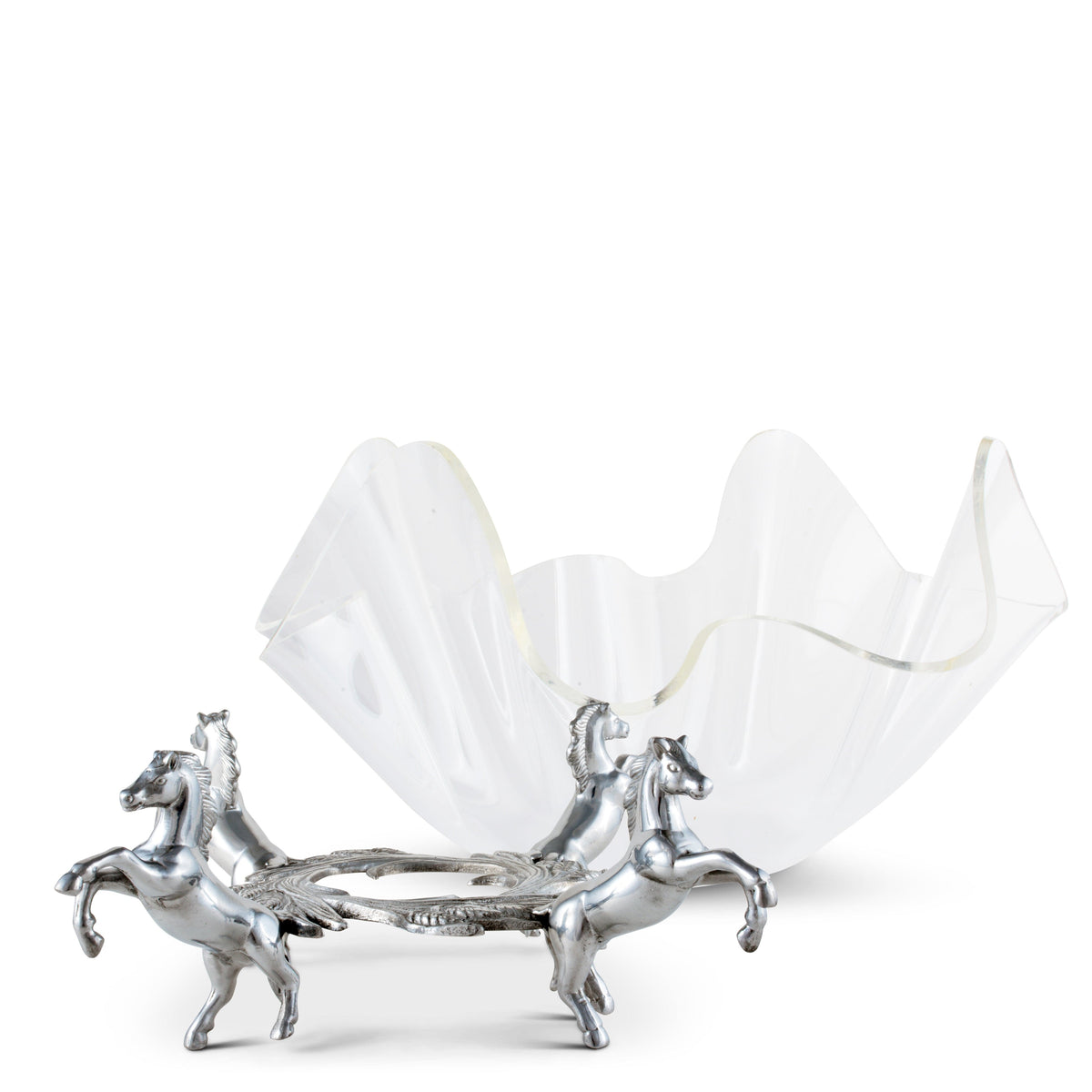 Arthur Court Equestrian Horse Stand Acrylic Bowl 14