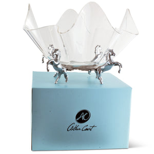 Arthur Court Equestrian Horse Stand Acrylic Bowl 14