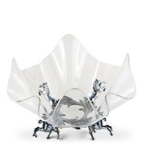 Arthur Court Equestrian Horse Stand Acrylic Bowl 14