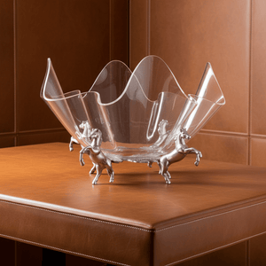 Arthur Court Equestrian Horse Stand Acrylic Bowl 14