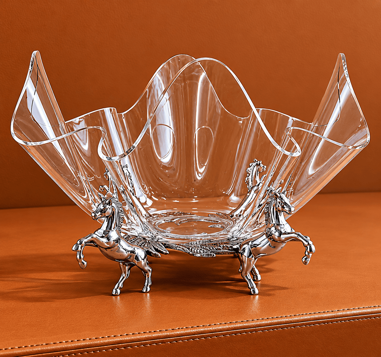 Arthur Court Equestrian Horse Stand Acrylic Bowl 14
