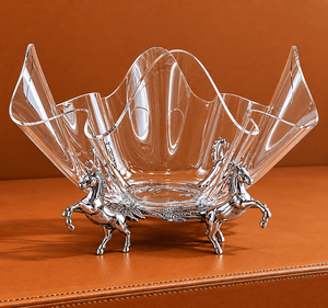 Arthur Court Equestrian Horse Stand Acrylic Bowl 14