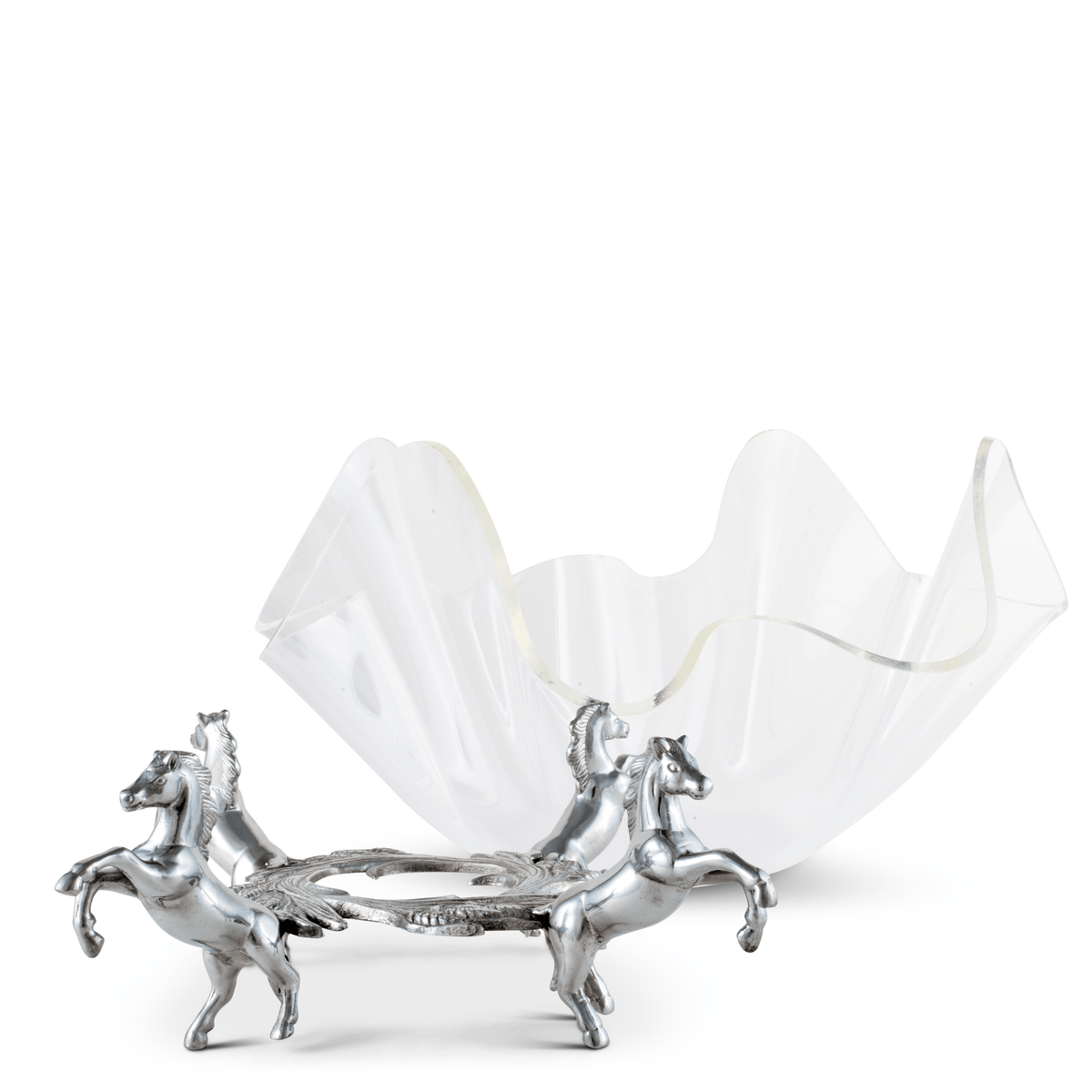 Arthur Court Equestrian Horse Stand Acrylic Bowl 14