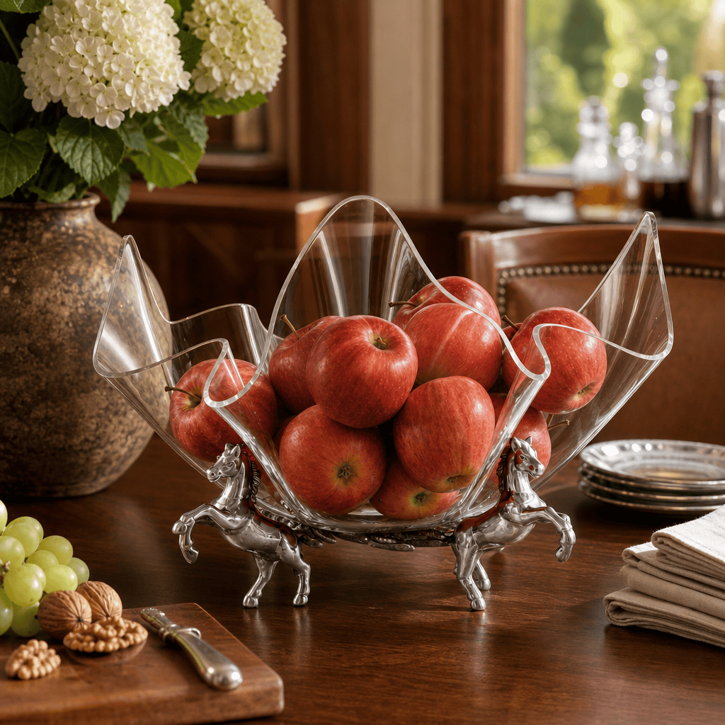 Arthur Court Equestrian Horse Stand Acrylic Bowl 14