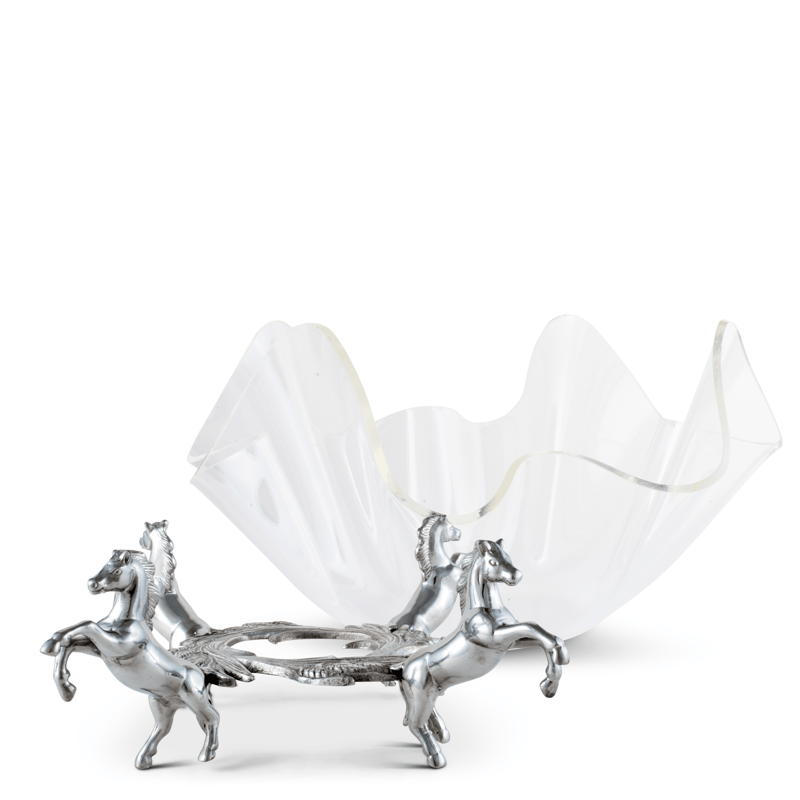 Arthur Court Equestrian Horse Stand Acrylic Bowl 14