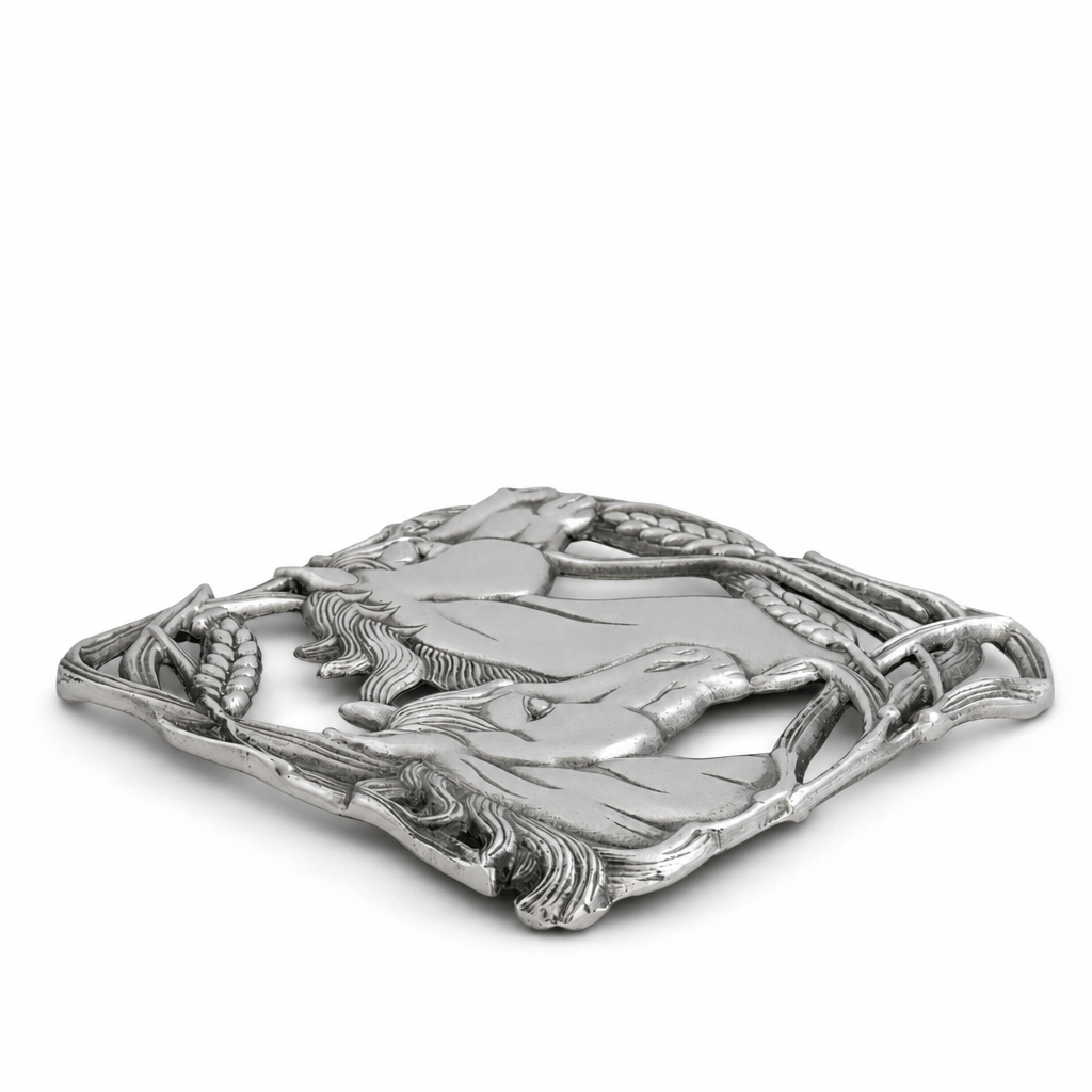 Arthur Court Equestrian Horse with Wheat Trivet