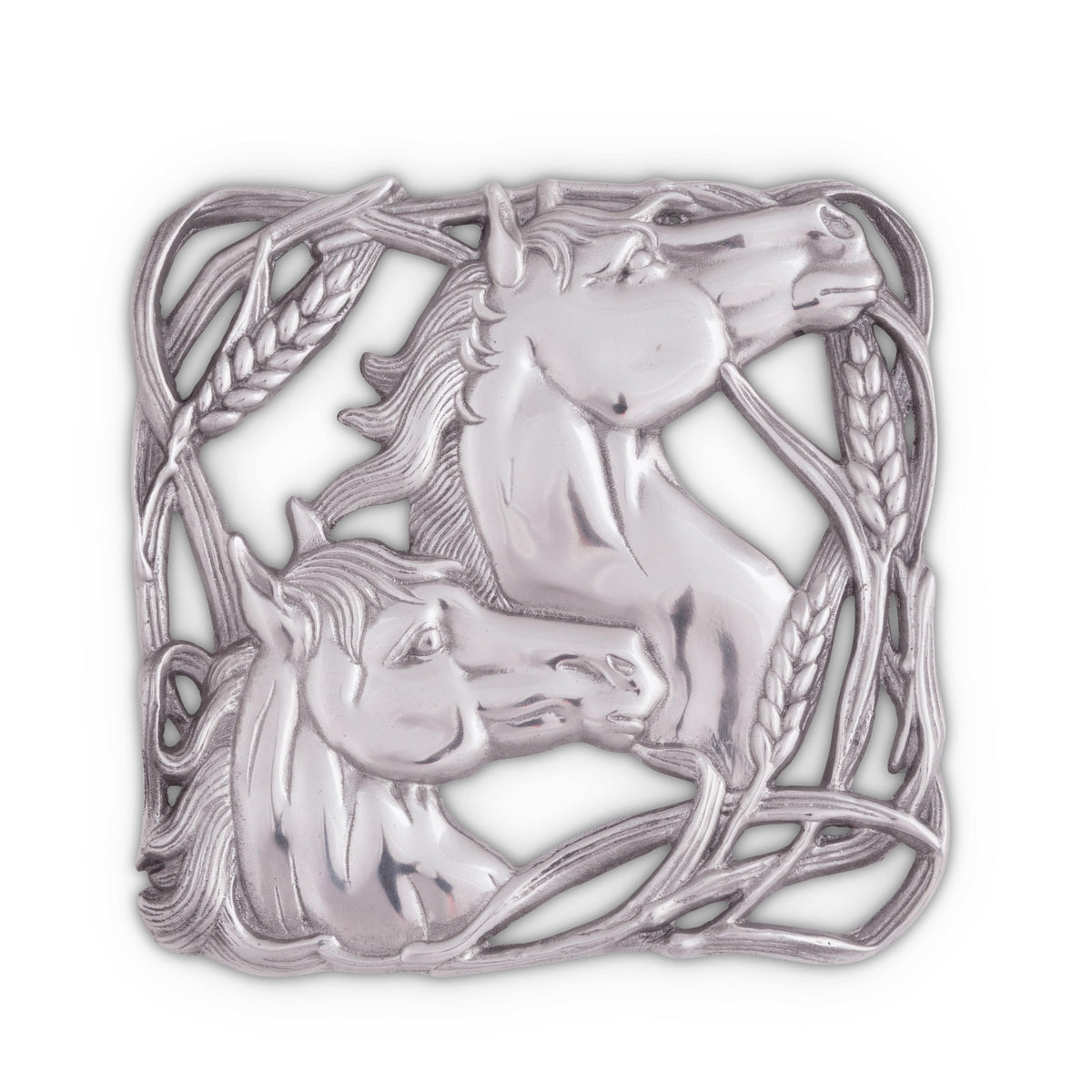 Arthur Court Equestrian Horse with Wheat Trivet