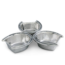 Arthur Court Equestrian Horseshoe 3-Bowl Bowl