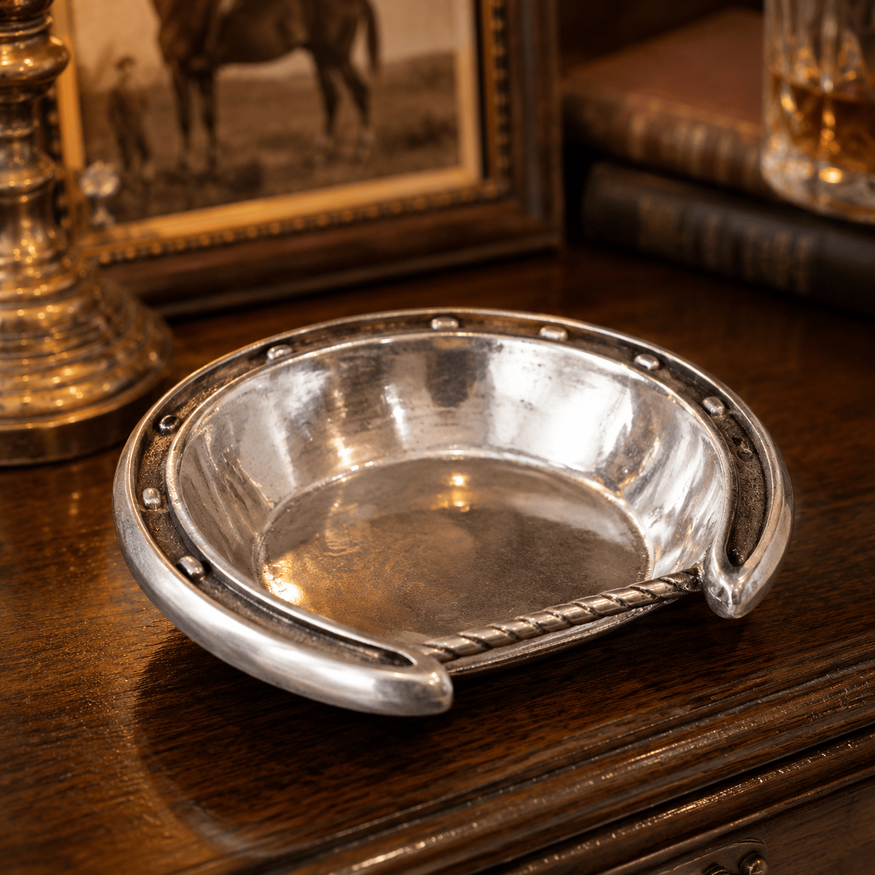 Arthur Court Equestrian Horseshoe Bowl