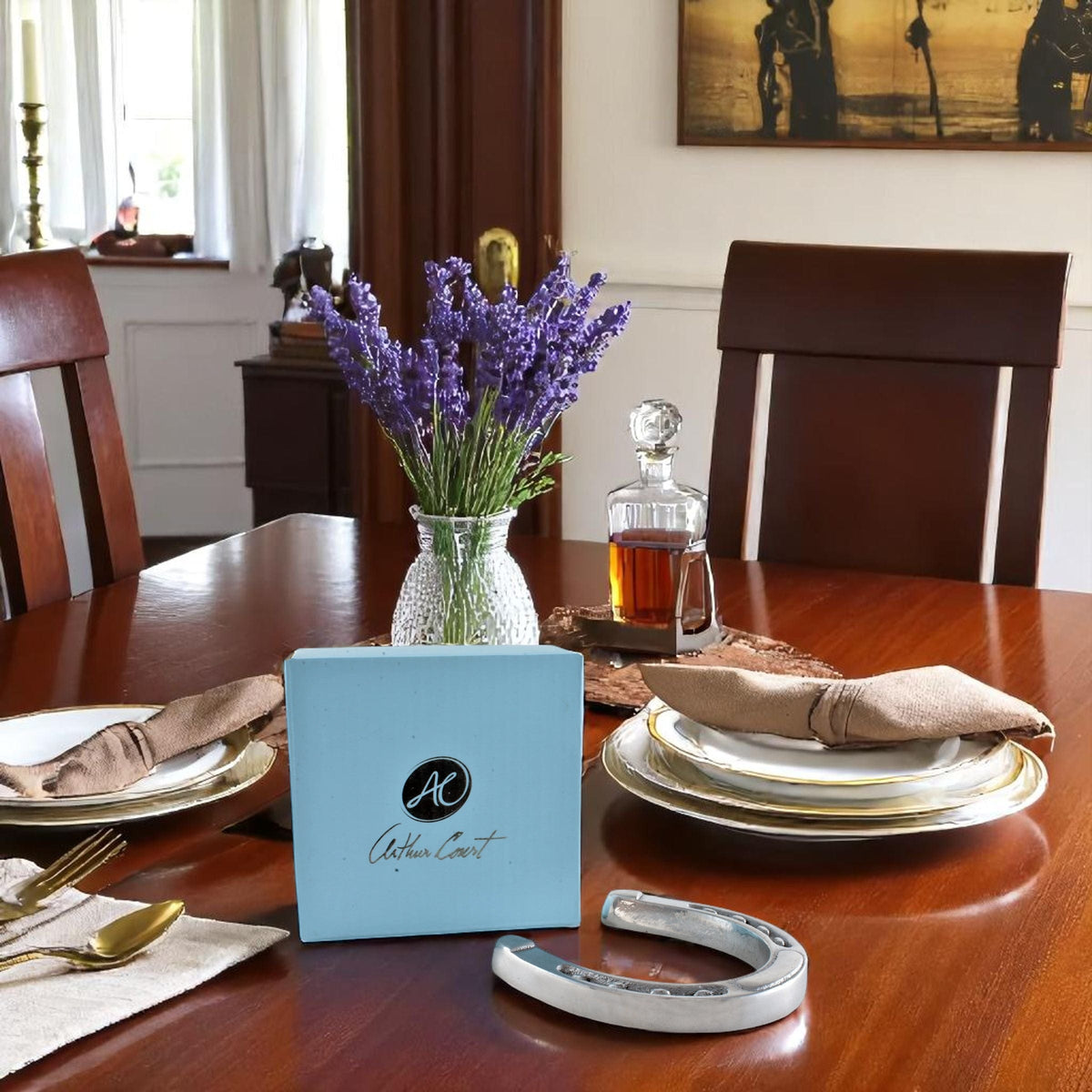 Arthur Court Equestrian Horseshoe Napkin Weight