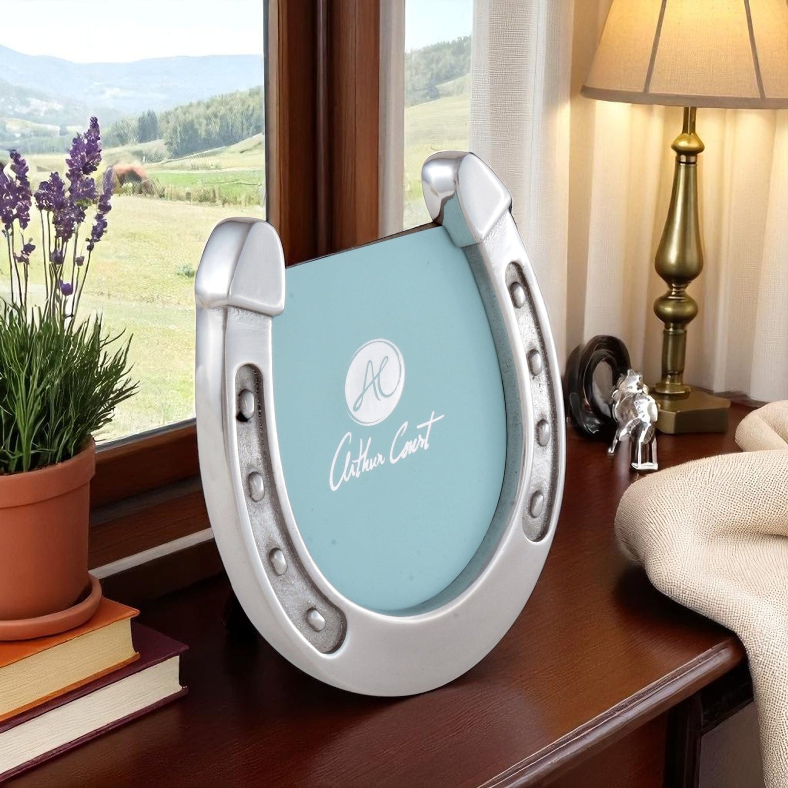 Arthur Court Equestrian Horseshoe Photo Frame