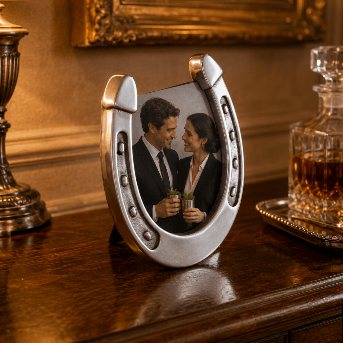 Arthur Court Equestrian Horseshoe Photo Frame