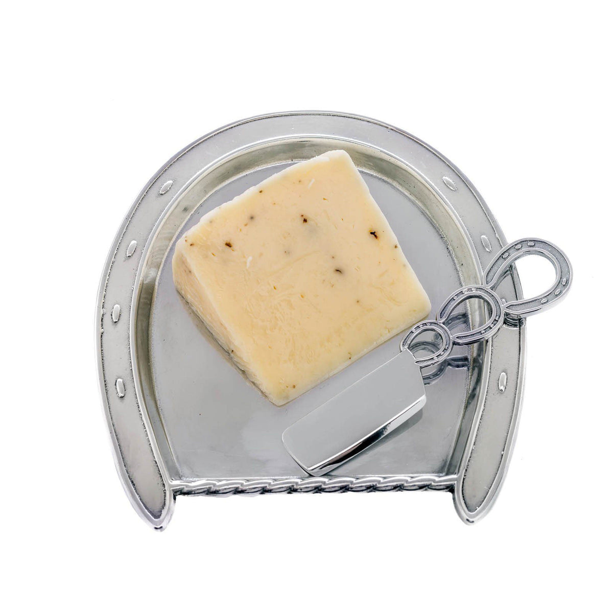 Arthur Court Equestrian Horseshoe Plate with Server