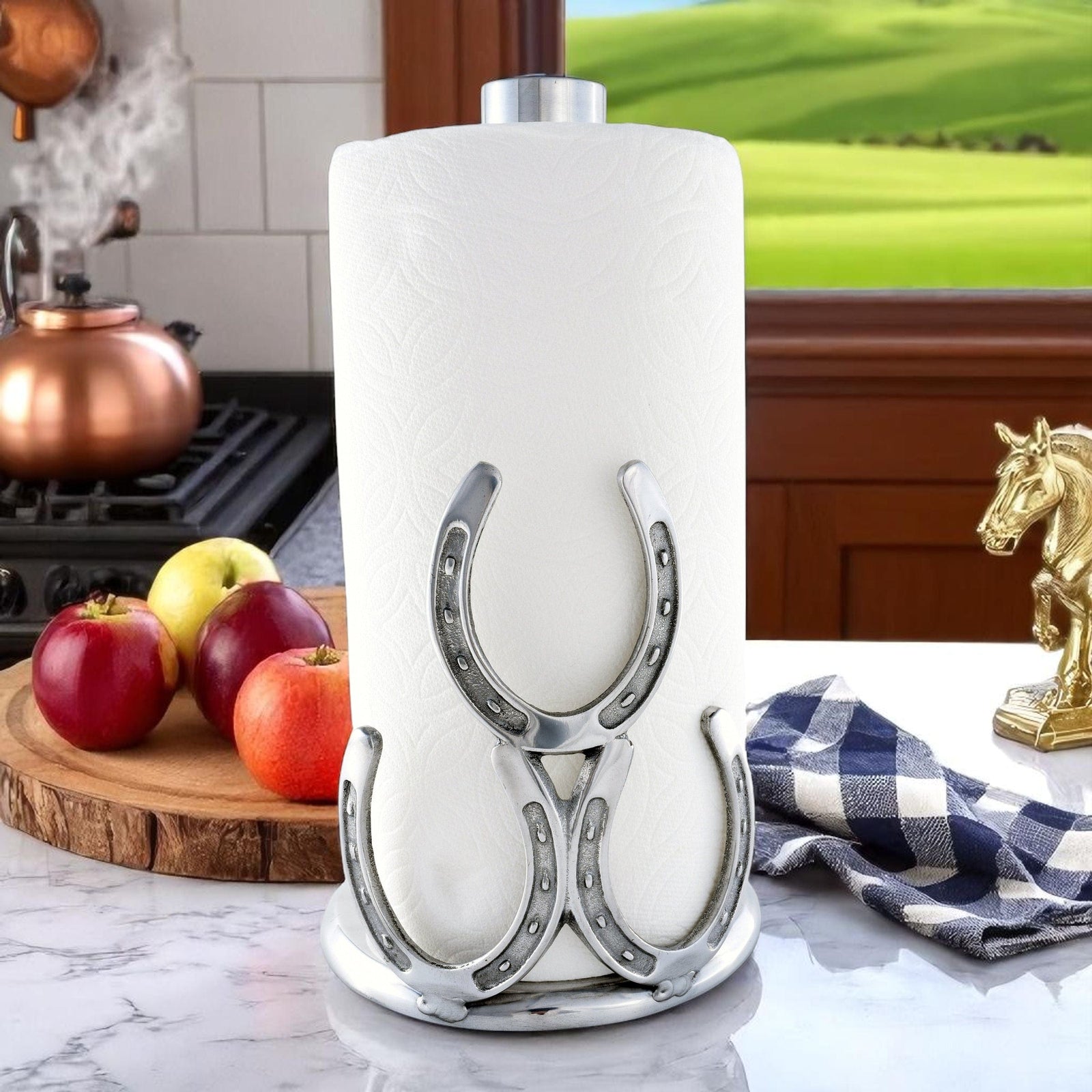 Arthur Court Equestrian Horseshoe Towel Holder