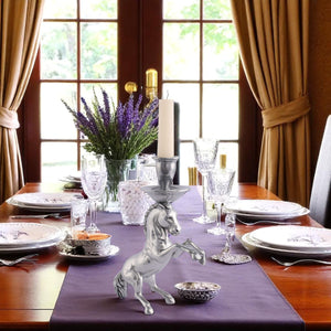 Arthur Court Equestrian Rearing Horse Candlestick