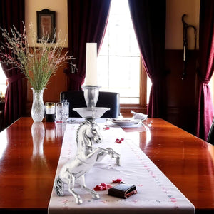 Arthur Court Equestrian Rearing Horse Candlestick
