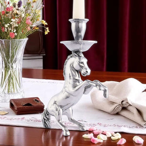 Arthur Court Equestrian Rearing Horse Candlestick