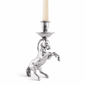 Arthur Court Equestrian Rearing Horse Candlestick