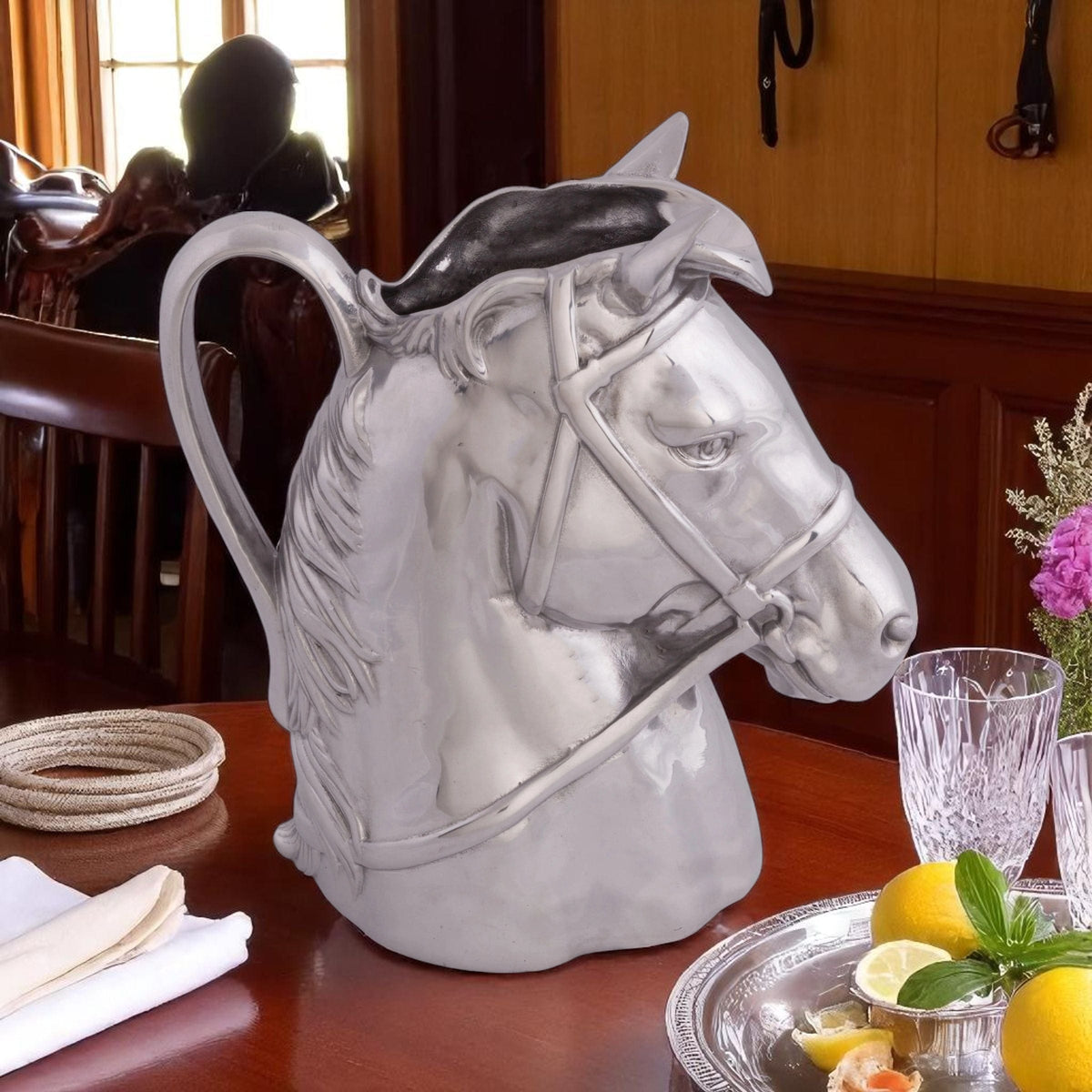 Arthur Court Equestrian Thoroughbred Pitcher