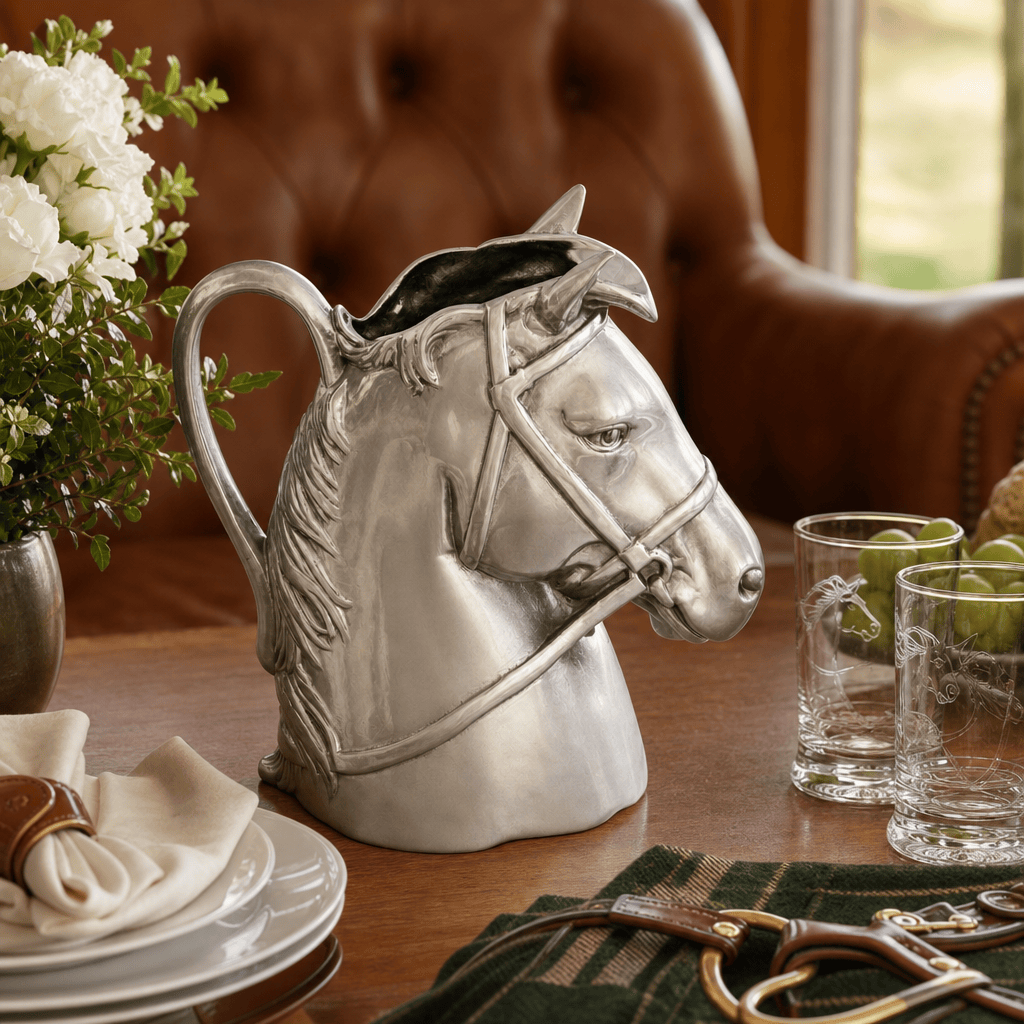 Arthur Court Equestrian Thoroughbred Pitcher