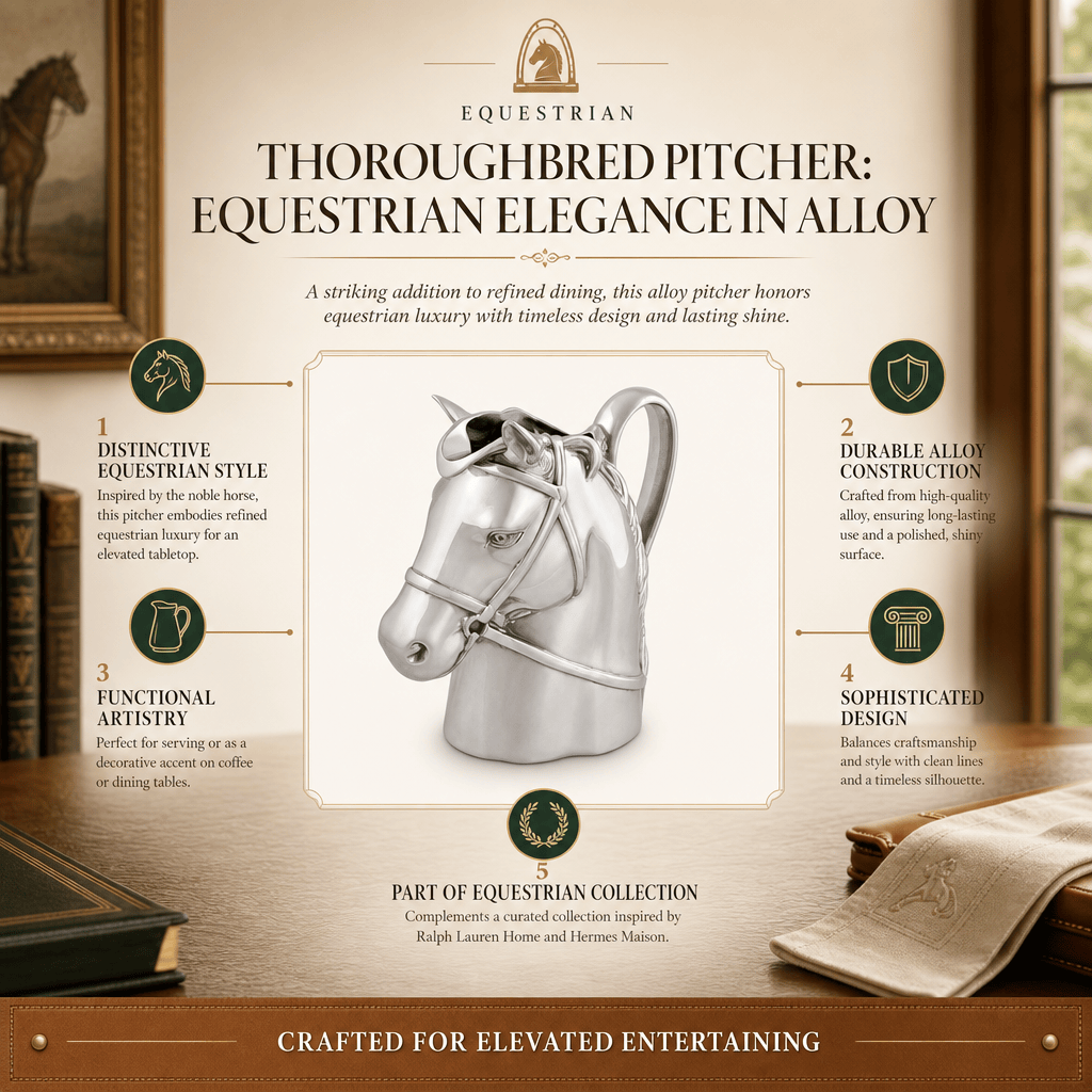 Arthur Court Equestrian Thoroughbred Pitcher