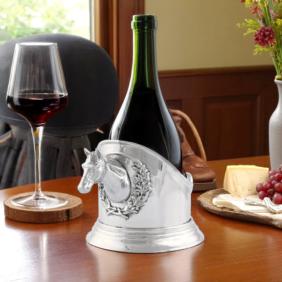 Arthur Court Equestrian Wine Caddy - Horse Head