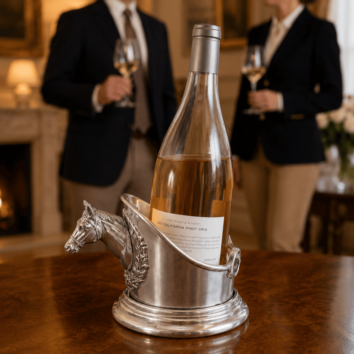 Arthur Court Equestrian Wine Caddy - Horse Head