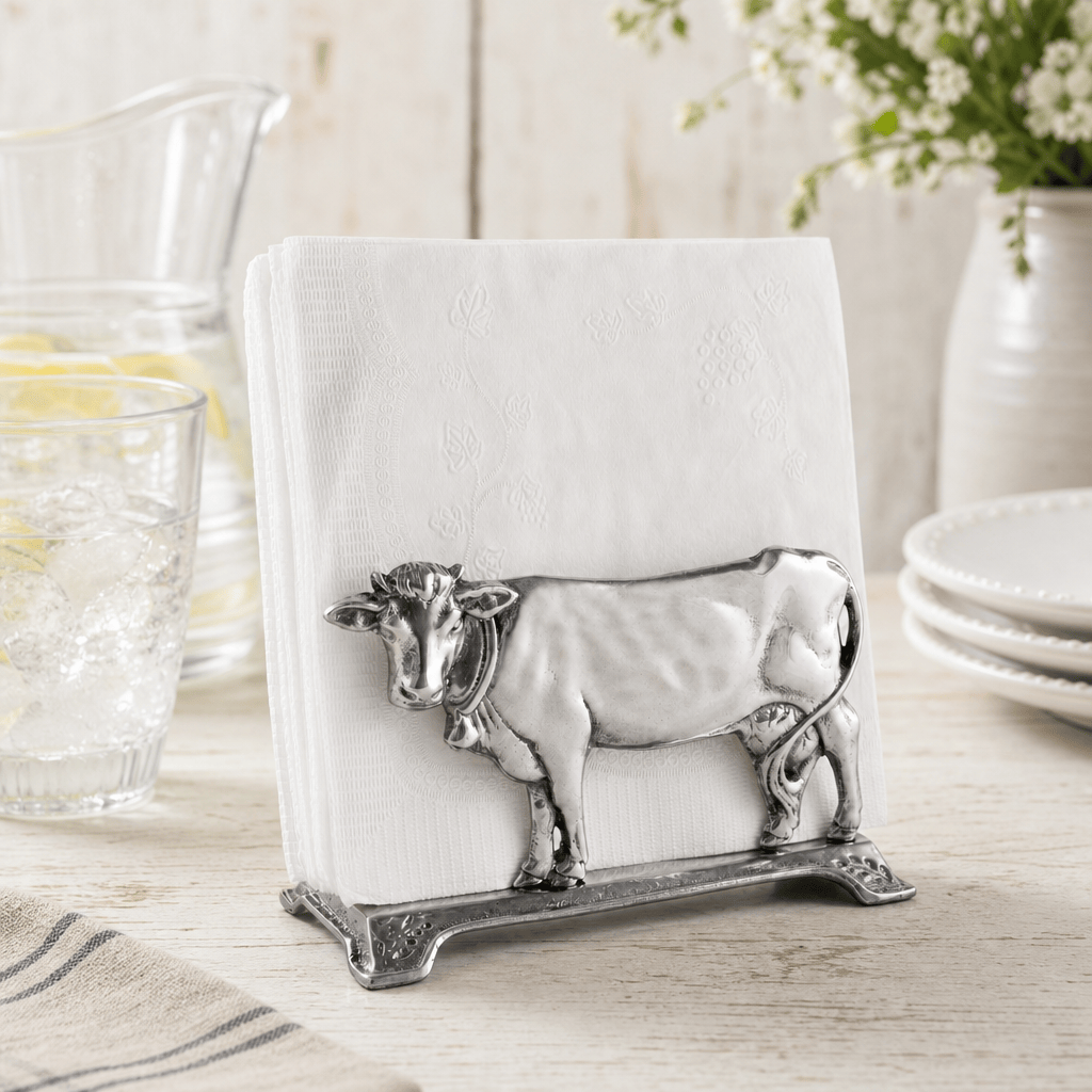 Arthur Court Farmer's Market Cow Napkin Holder