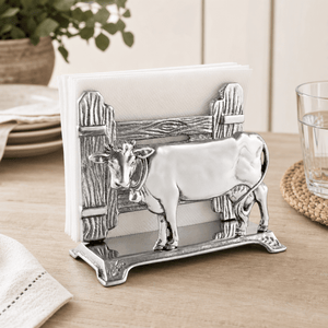 Arthur Court Farmer's Market Cow Napkin Holder