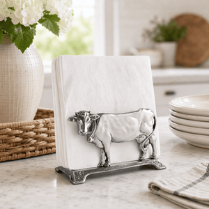 Arthur Court Farmer's Market Cow Napkin Holder