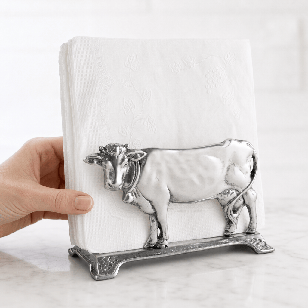 Arthur Court Farmer's Market Cow Napkin Holder