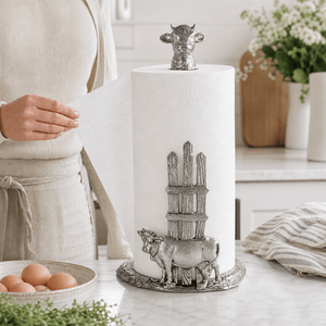 Arthur Court Farmer's Market Cow Paper Towel Holder