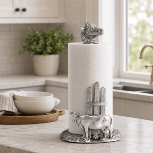 Arthur Court Farmer's Market Cow Paper Towel Holder