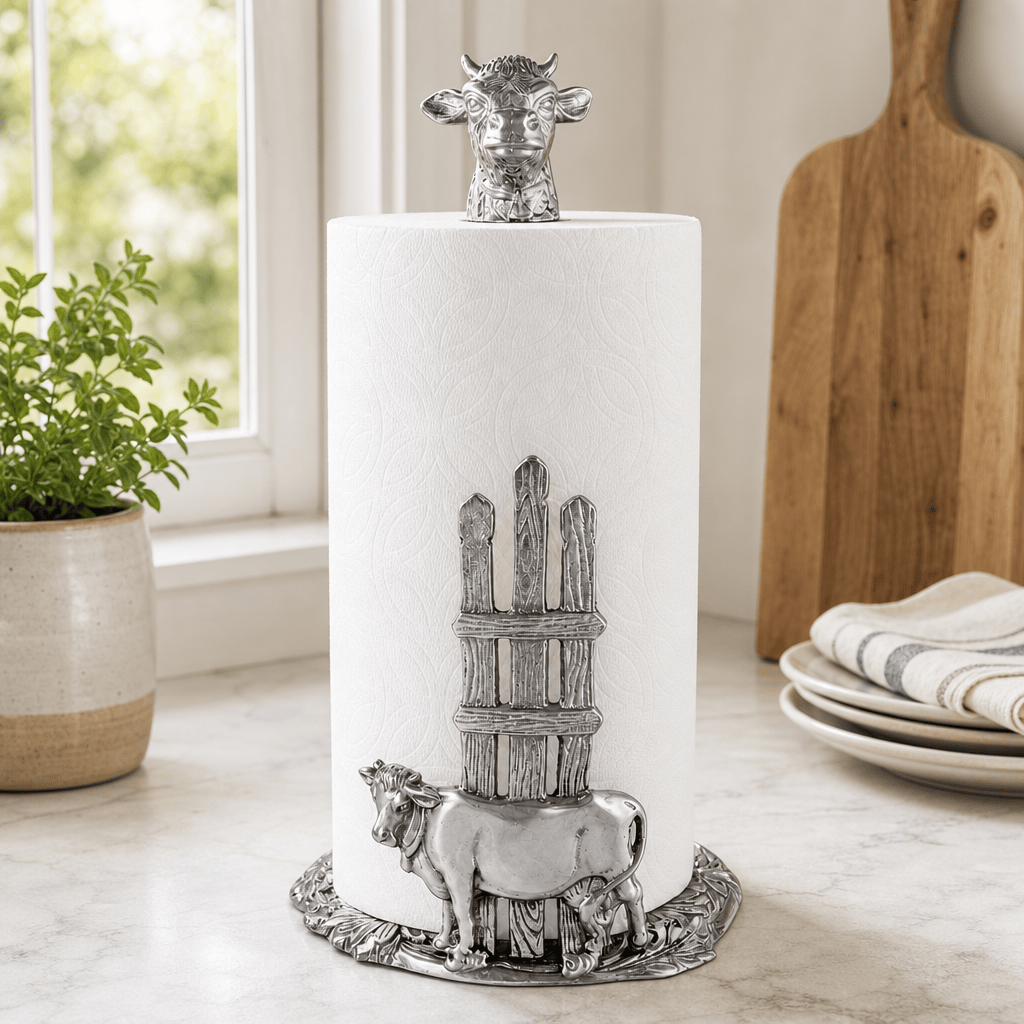 Arthur Court Farmer's Market Cow Paper Towel Holder