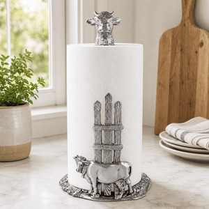 Arthur Court Farmer's Market Cow Paper Towel Holder