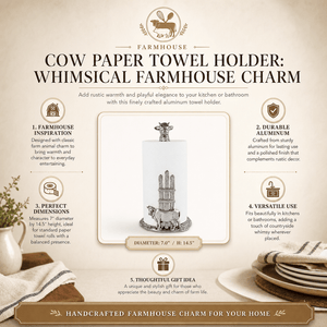 Arthur Court Farmer's Market Cow Paper Towel Holder