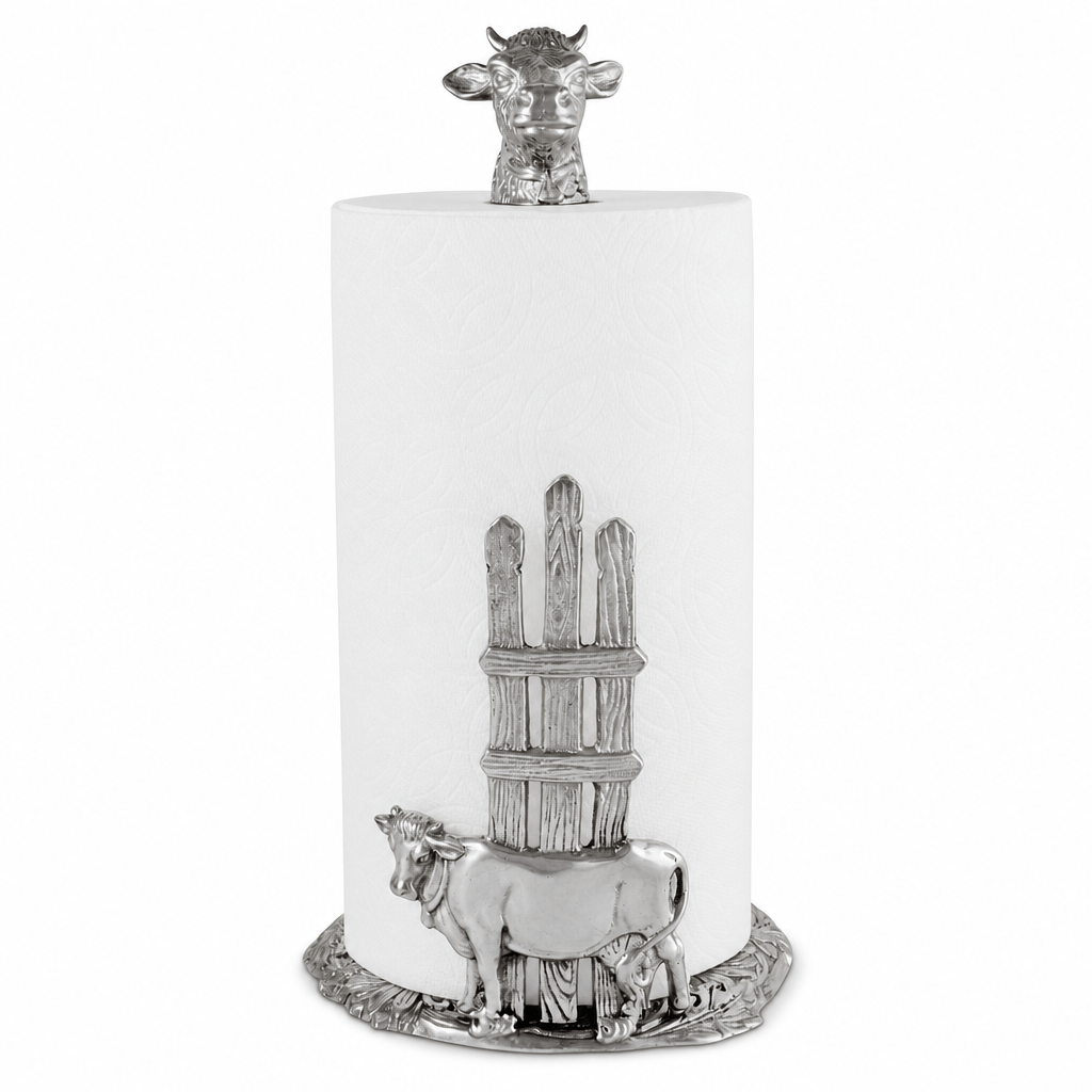 Arthur Court Farmer's Market Cow Paper Towel Holder