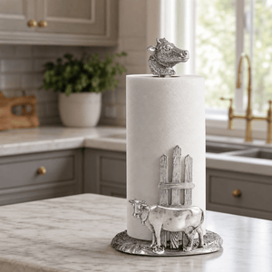 Arthur Court Farmer's Market Cow Paper Towel Holder